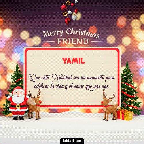 GIF de Yamil - Merry Christmas Friend