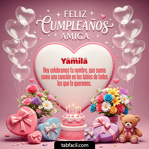 GIF Animado de Feliz Cumpleaños para Yamila - Feliz Cumpleaños Amiga