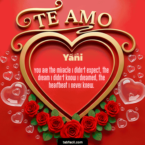 GIF Animado de Feliz Dia Amor para Yani - Te Amo