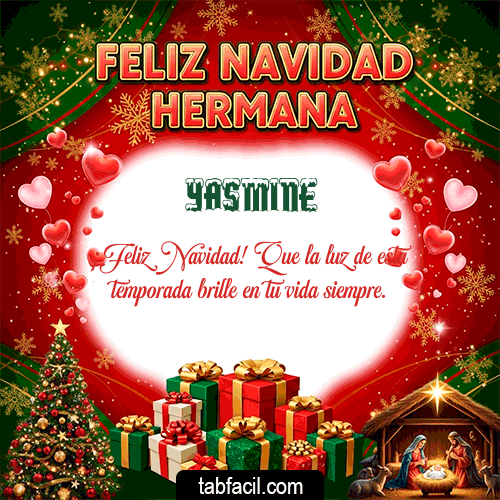 GIF de Yasmine - Feliz Navidad Hermana