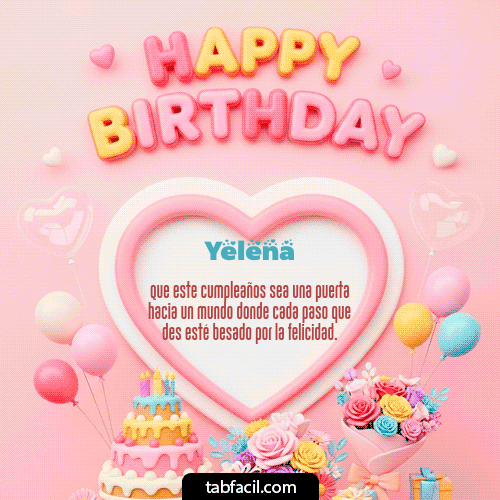 Feliz Cumpleaños Yelena GIF