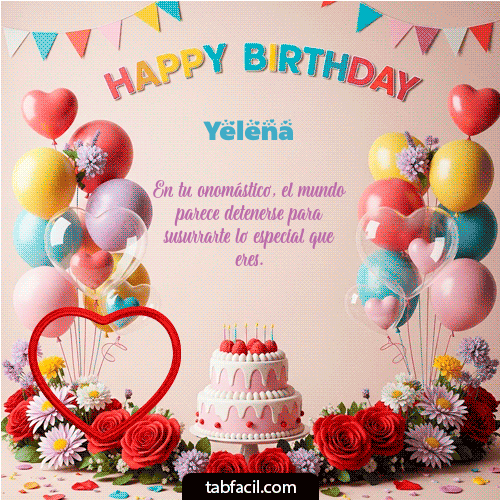 Feliz Cumpleaños Yelena GIF