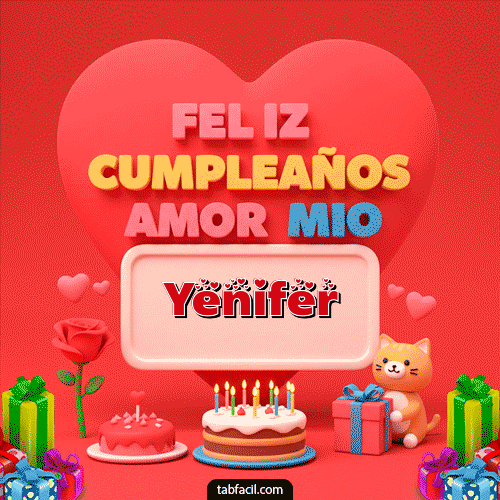 Feliz Cumpleaños Yenifer GIF