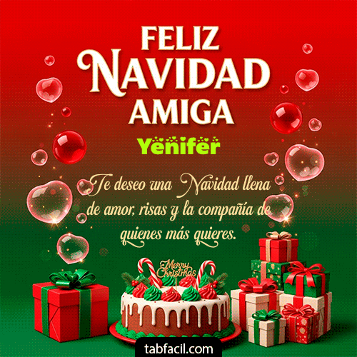 GIF Animado de Feliz Navidad para Yenifer - Feliz Navidad Amiga