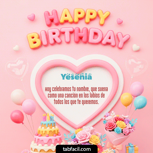 Feliz Cumpleaños Yesenia GIF