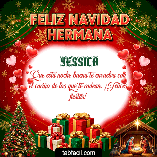 GIF de Yessica - Feliz Navidad Hermana
