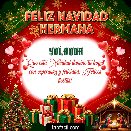 GIF de Yolanda - Feliz Navidad Hermana