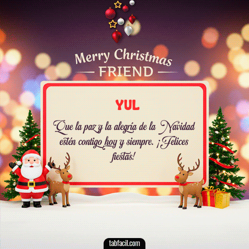 GIF Animado de Feliz Navidad para Yul - Merry Christmas Friend