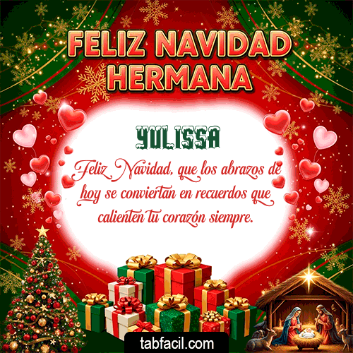 GIF de Yulissa - Feliz Navidad Hermana