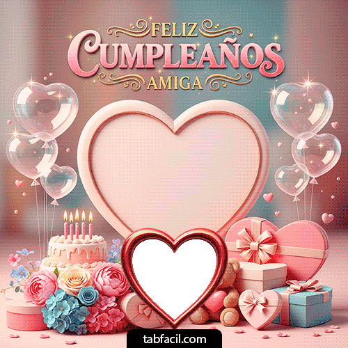 Marco GIF animado para fotos de Amiga Feliz Cumpleaños - Feliz Cumpleaños