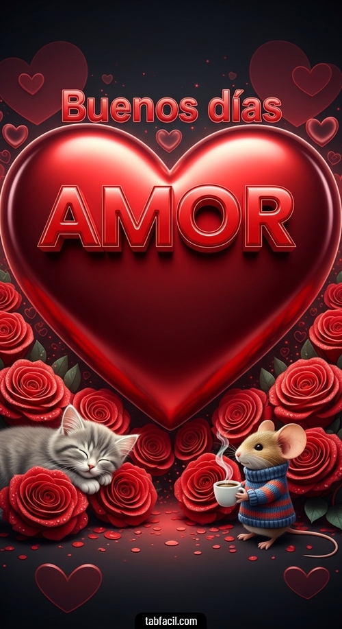 Imagen  Buenos dias Amor gato y ratona Sophia Imagen de Buenos dias Amor gato y ratona Sophia