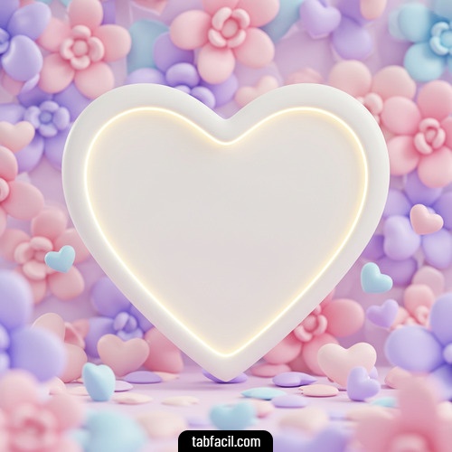 Imagen de corazon blanco de neon Sofia
