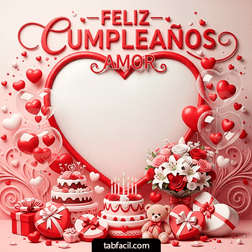 Plantilla GIF Feliz Cumpleaños Amor - Feliz Cumpleaños