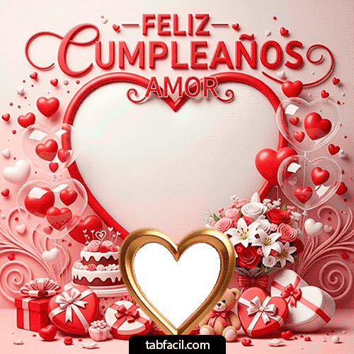 Marco GIF animado para fotos de Feliz Cumpleaños Amor - Feliz Cumpleaños