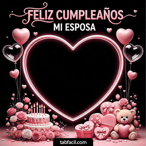 Plantilla GIF Feliz Cumpleaños Mi Esposa - Feliz Cumpleaños