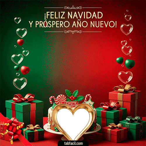 Generar marco foto Feliz Navidad y Próspero Año Nuevo