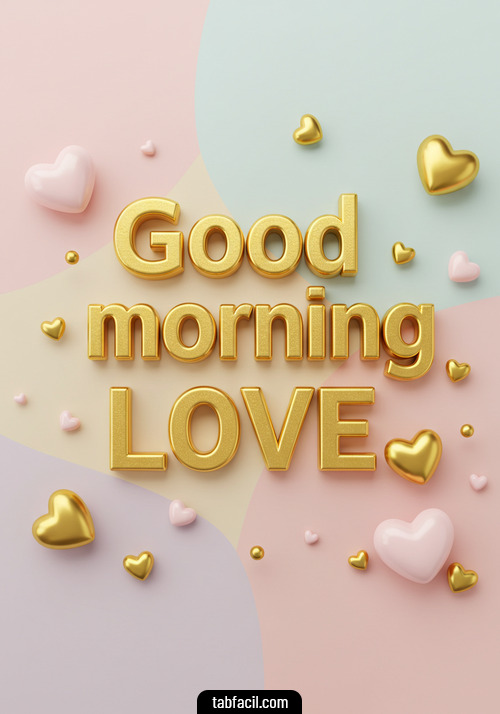 Imagen  Good Morning Love Corazones Sophia Imagen de Good Morning Love Corazones Sophia