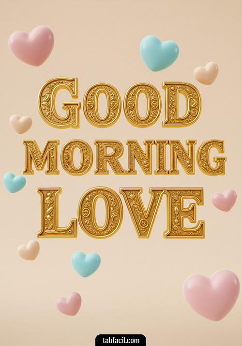 Imagen  Good Morning Love Corazones Sophia Imagen de Good Morning Love Corazones Sophia