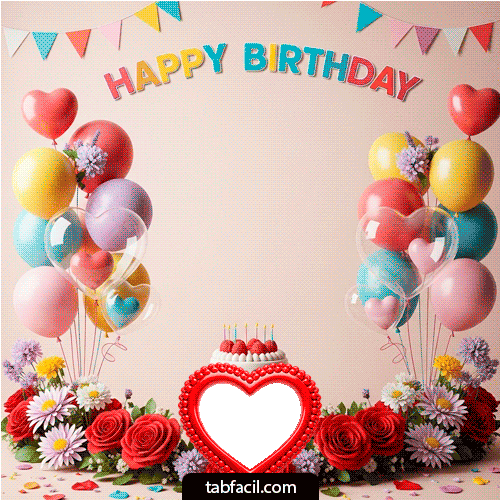 Marco GIF animado para fotos de Happy birthday, my friend! - Feliz Cumpleaños