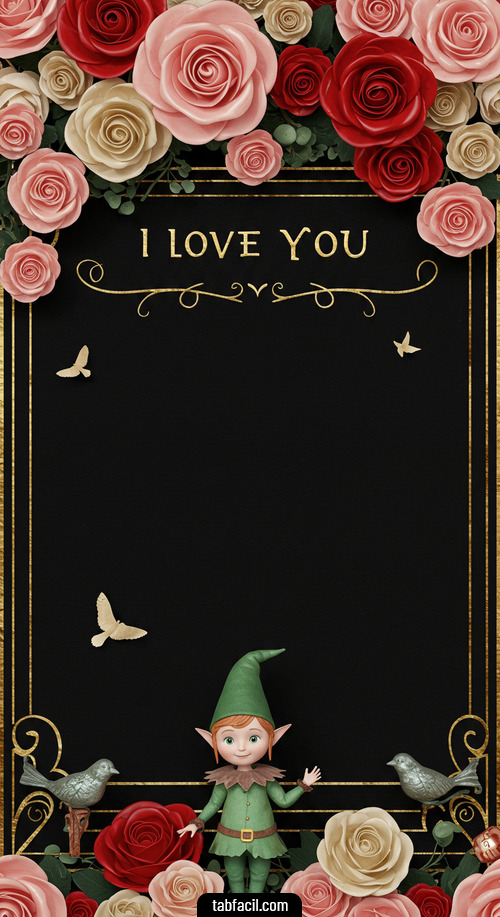 Imagen de Mensaje I Love You con rosas Sofia