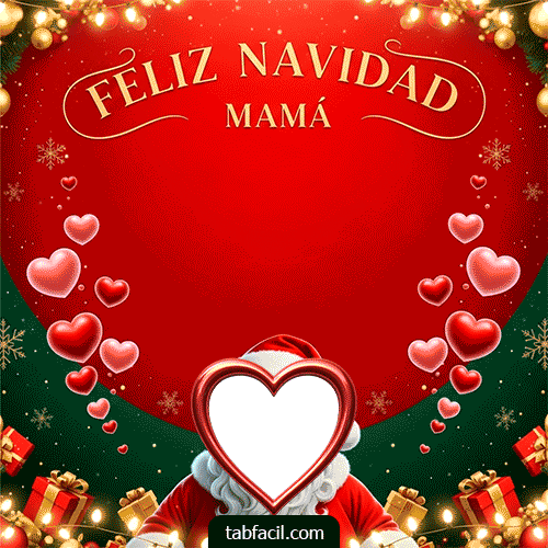 Generar marco foto Feliz Navidad Mamá