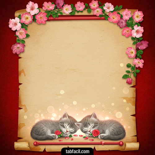 Imagen de Pergamino y gatitos Sofia