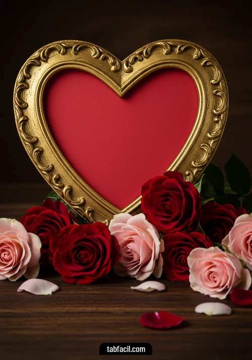 Imagen de Rosas y Corazon de oro Sofia